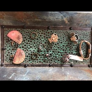 Earrings, rings, bracelet